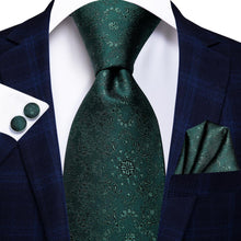 Load image into Gallery viewer, NAVY BLUE 63INCHES SILK MENS TIE SET EXTRA LONG TIES FOR MEN HANDKERCHIEF WOVEN CLASSIC MENS 160CM NECKTIE POCKET SQUARE HI-TIE
