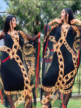 Load image into Gallery viewer, NEW FASHION AFRICAN ROBE STYLE BEADING CHIFFON PRINTING LONG MAXI DRESSE FOR WOMEN MUSLIM ABAYA GOWN DRESS WITH COTTON INNER

