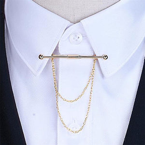 MEN COLLAR PIN NECKTIE CLIP BAR CHAIN SHIRT COLLAR PIN WEDDING GIFT SUIT BROOCH LAPEL PIN CLOTHING ACCESSORIES