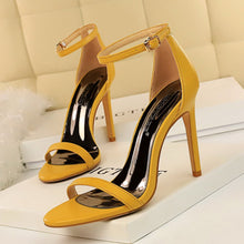 Load image into Gallery viewer, NEW WOMEN SANDALS PATENT LEATHER WOMEN HIGH HEELS SHOES NUDE SEXY WOMEN PUMPS FASHION WEDDING SHOES WOMEN STILETTO
