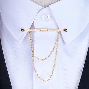 MEN COLLAR PIN NECKTIE CLIP BAR CHAIN SHIRT COLLAR PIN WEDDING GIFT SUIT BROOCH LAPEL PIN CLOTHING ACCESSORIES