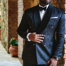 Load image into Gallery viewer, ROYAL BLUE GROOMS MAN SHAWL LAPEL GROOM TUXEDO MEN&#39;S TWO-PIECE SUIT WEDDING/PROM/DINNER BEST MAN SUIT JACKET (JACKET+TROUSERS)
