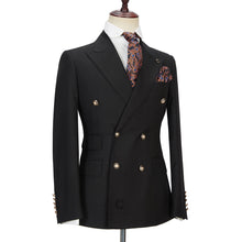 Load image into Gallery viewer, GRAOOM MEN SUITS DOUBLE BREASTED COSTUME HOMME TAILOR-MADE TUXEDO 2 PIECES BLAZER VEST PANT WEDDING PARTY GROOM A24-47
