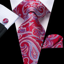 Load image into Gallery viewer, NAVY BLUE 63INCHES SILK MENS TIE SET EXTRA LONG TIES FOR MEN HANDKERCHIEF WOVEN CLASSIC MENS 160CM NECKTIE POCKET SQUARE HI-TIE
