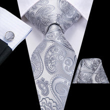 Load image into Gallery viewer, NAVY BLUE 63INCHES SILK MENS TIE SET EXTRA LONG TIES FOR MEN HANDKERCHIEF WOVEN CLASSIC MENS 160CM NECKTIE POCKET SQUARE HI-TIE
