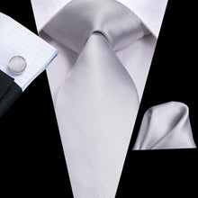 Load image into Gallery viewer, NAVY BLUE 63INCHES SILK MENS TIE SET EXTRA LONG TIES FOR MEN HANDKERCHIEF WOVEN CLASSIC MENS 160CM NECKTIE POCKET SQUARE HI-TIE
