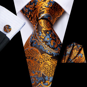 NAVY BLUE 63INCHES SILK MENS TIE SET EXTRA LONG TIES FOR MEN HANDKERCHIEF WOVEN CLASSIC MENS 160CM NECKTIE POCKET SQUARE HI-TIE