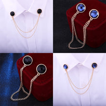 Load image into Gallery viewer, PEARL RHINESTONE MEN WOMEN JEWELRY PINS BROOCHES SHIRT BLOUSE TASSEL LAPEL PINS COLLAR NEEDLE METAL CHAIN BROOCHES ACCESSORIES
