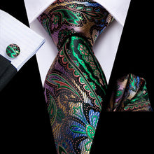 Load image into Gallery viewer, NAVY BLUE 63INCHES SILK MENS TIE SET EXTRA LONG TIES FOR MEN HANDKERCHIEF WOVEN CLASSIC MENS 160CM NECKTIE POCKET SQUARE HI-TIE
