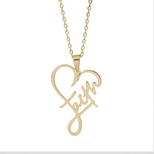 Load image into Gallery viewer, FAITH HEART NECKLACE WOMEN
