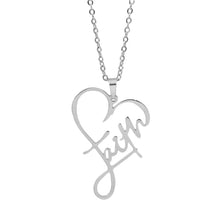 Load image into Gallery viewer, FAITH HEART NECKLACE WOMEN
