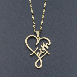 FAITH HEART NECKLACE WOMEN